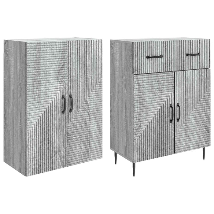 Set de Dulapuri 2 pcs Sonoma gri 66 x 34,5 x 89,5 cm WALTI