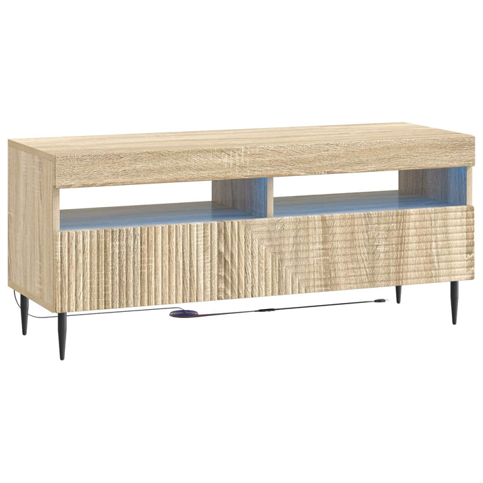 Set de 3 piese pentru TV cu LED Stejar Sonoma Lemn prelucrat WALTI