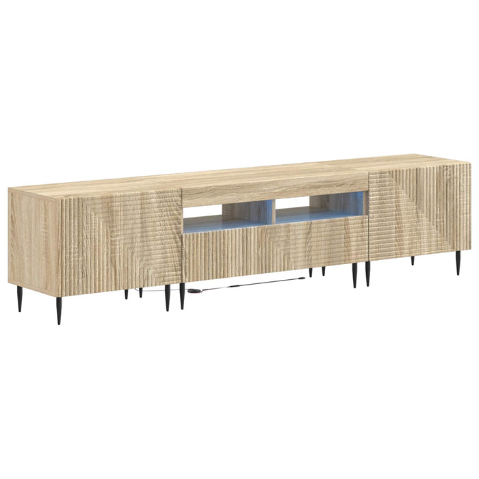 Set de 3 piese pentru TV cu LED Stejar Sonoma Lemn prelucrat WALTI
