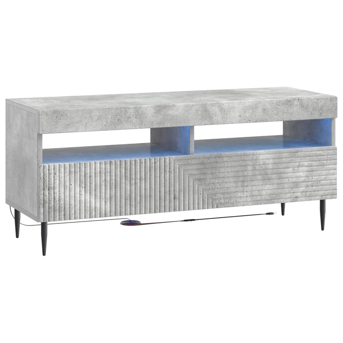 Set de 3 piese pentru TV cu LED Gri Beton Lemn prelucrat WALTI