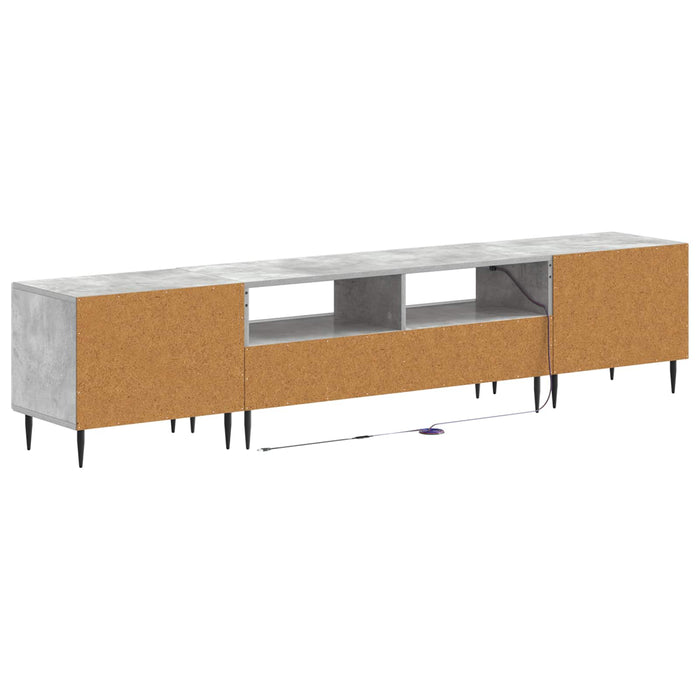 Set de 3 piese pentru TV cu LED Gri Beton Lemn prelucrat WALTI