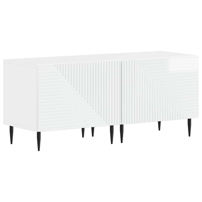 Set de 3 piese pentru TV cu LED Alb foarte lucios WALTI