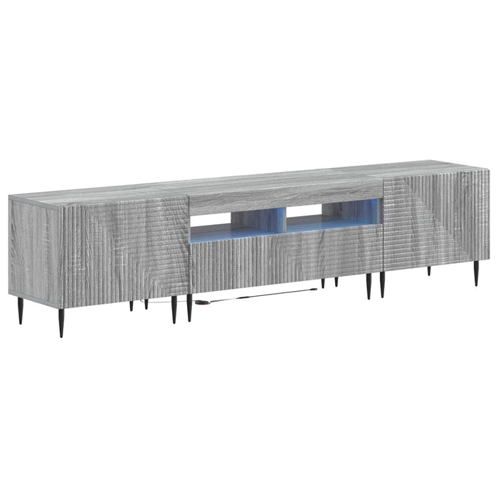 Set de 3 piese pentru TV cu LED Sonoma gri Lemn prelucrat WALTI