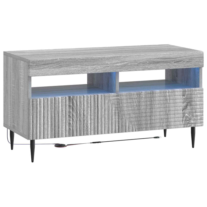 Set de 3 piese pentru TV cu LED Sonoma gri Lemn prelucrat WALTI