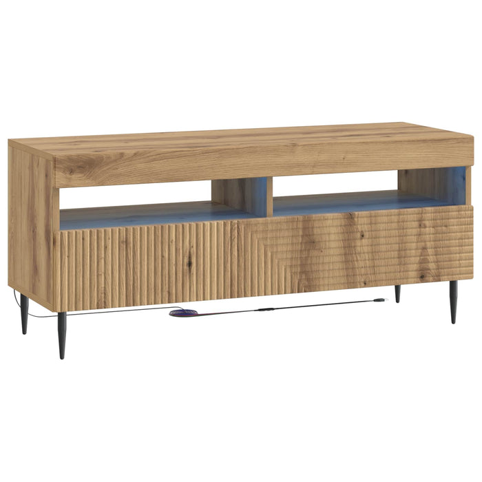Set de 3 piese pentru TV cu LED Stejar Artizanal Lemn prelucrat WALTI