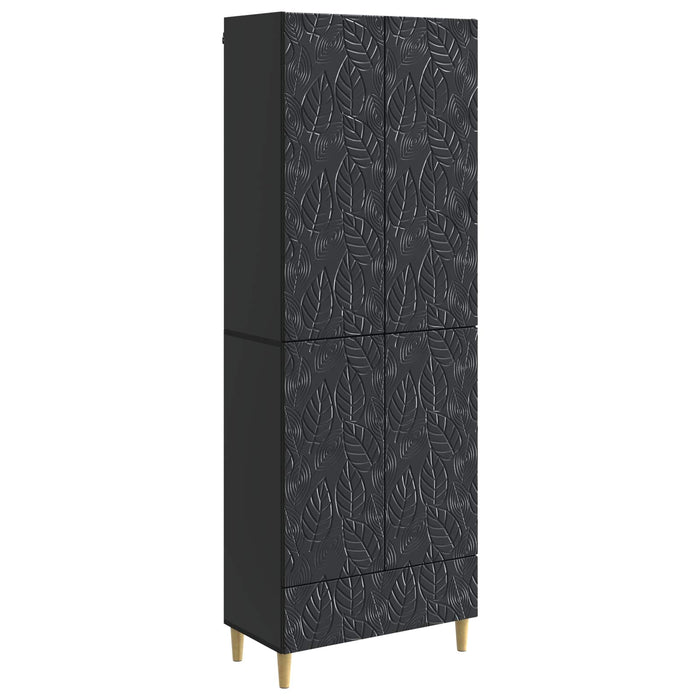 Set de Dulapuri 2 pcs Negru Lemn prelucrat WALTI