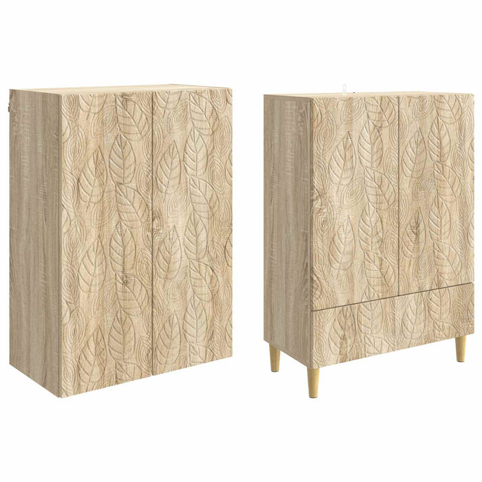 Set de Dulapuri 2 pcs Stejar Sonoma Lemn prelucrat WALTI