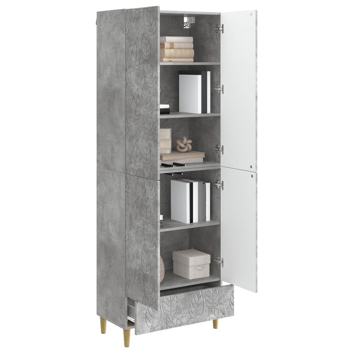 Set de Dulapuri 2 pcs Gri Beton Lemn prelucrat WALTI