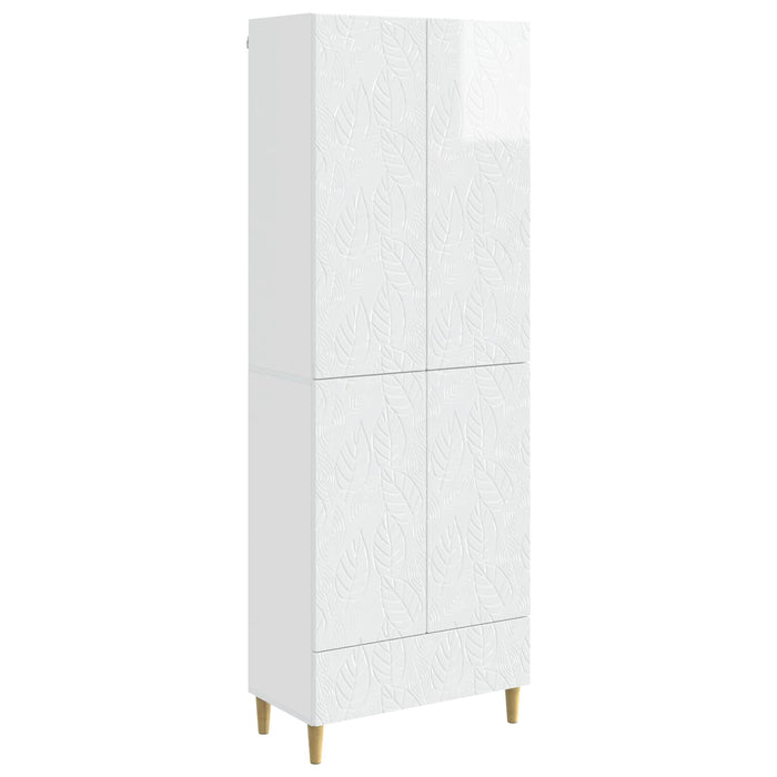 Set de Dulapuri 2 pcs Alb foarte lucios Lemn prelucrat WALTI