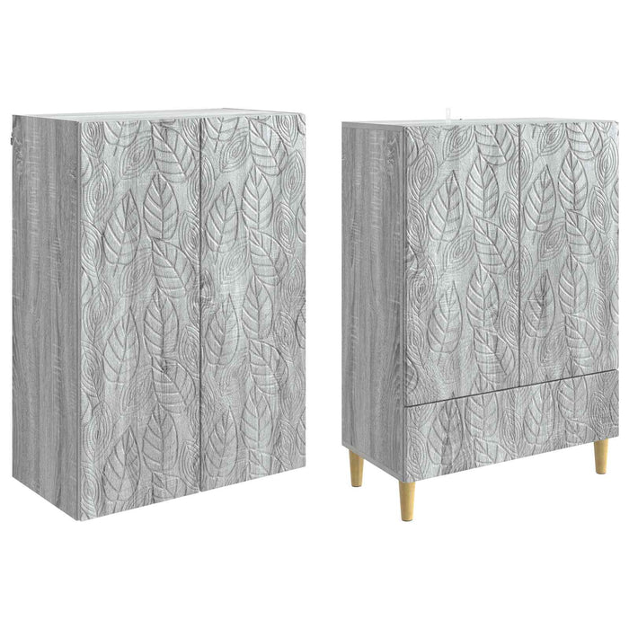 Set de Dulapuri 2 pcs Sonoma gri Lemn prelucrat WALTI