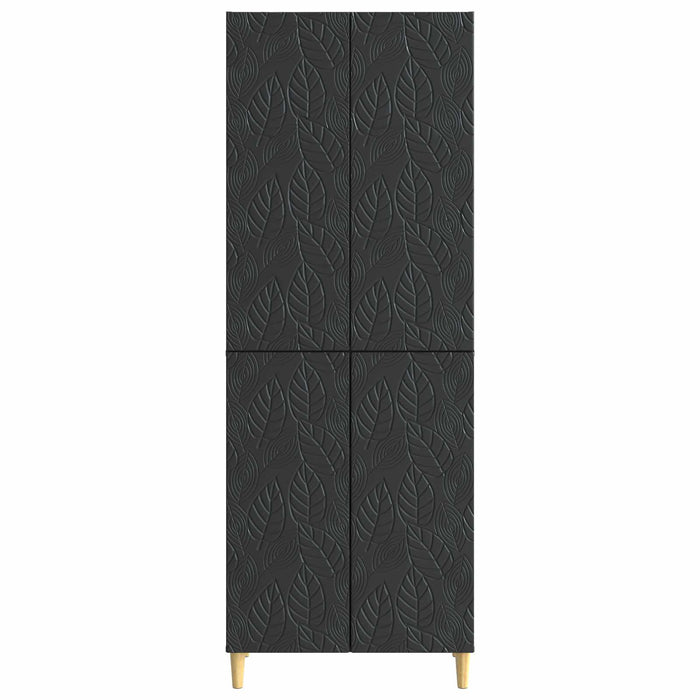 Set de Dulapuri 2 pcs Negru Lemn prelucrat WALTI