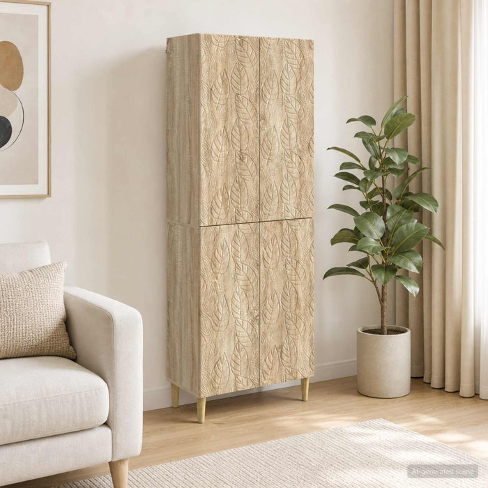 Set de Dulapuri 2 pcs Stejar Sonoma Lemn prelucrat - WALTI WALTI