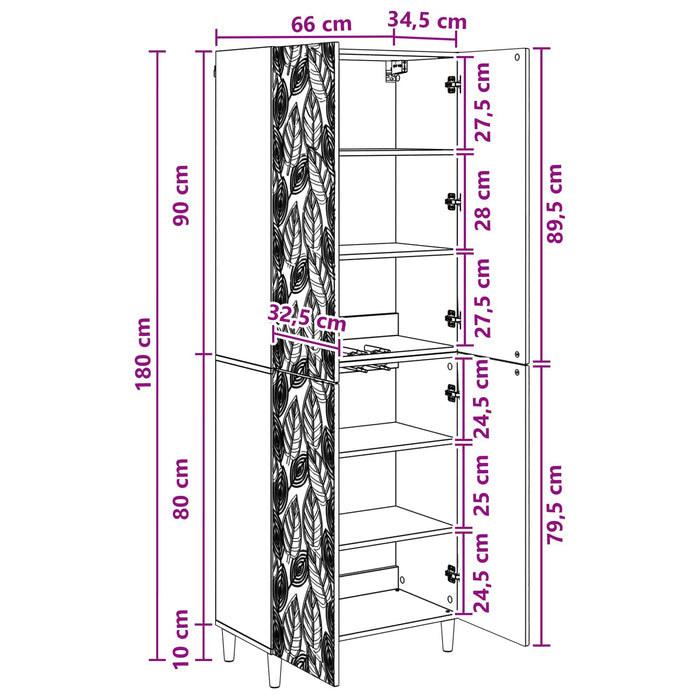 Set de Dulapuri 2 pcs Gri Beton Lemn prelucrat WALTI