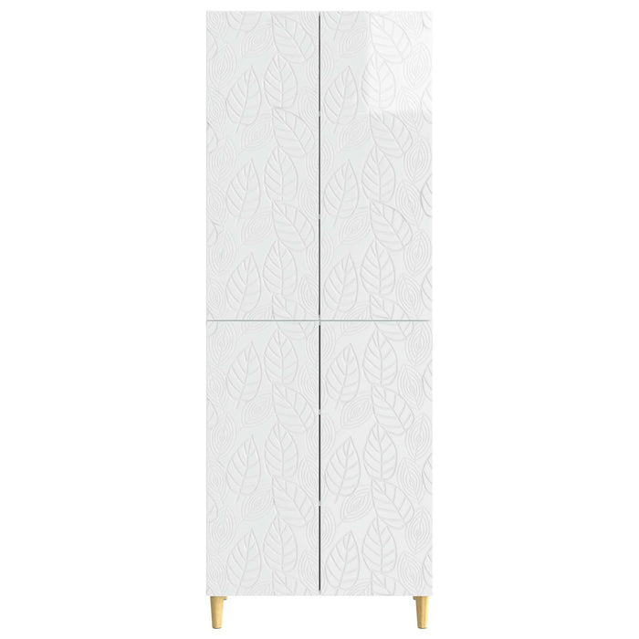 Set de Dulapuri 2 pcs Alb foarte lucios Lemn prelucrat WALTI