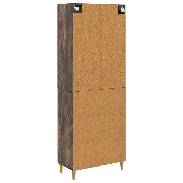 Set de Dulapuri 2 pcs Stejar fumuriu Lemn prelucrat WALTI