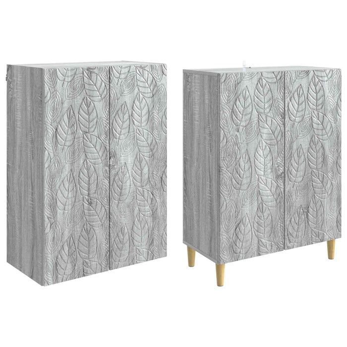 Set de Dulapuri 2 pcs Sonoma gri Lemn prelucrat WALTI