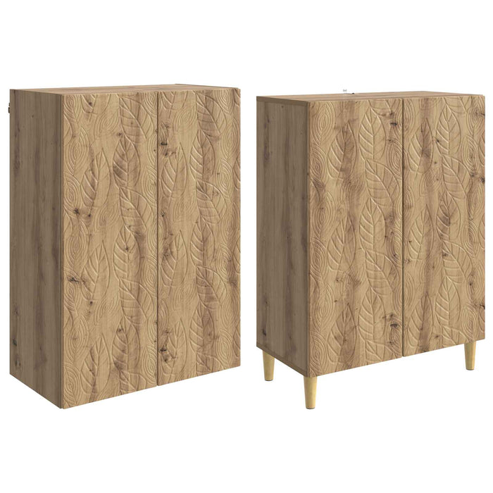 Set de Dulapuri 2 pcs Stejar Artizanal Lemn prelucrat WALTI