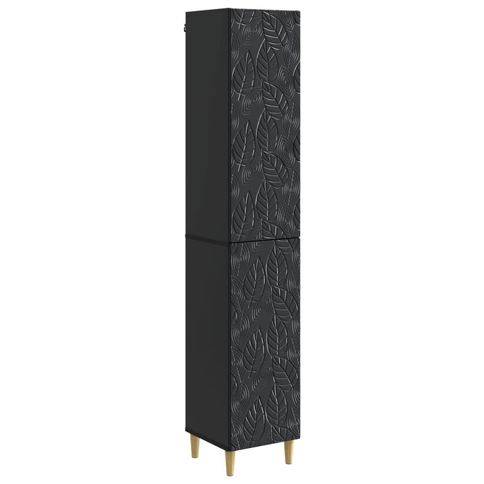 Set de Dulapuri 2 pcs Negru Lemn prelucrat WALTI