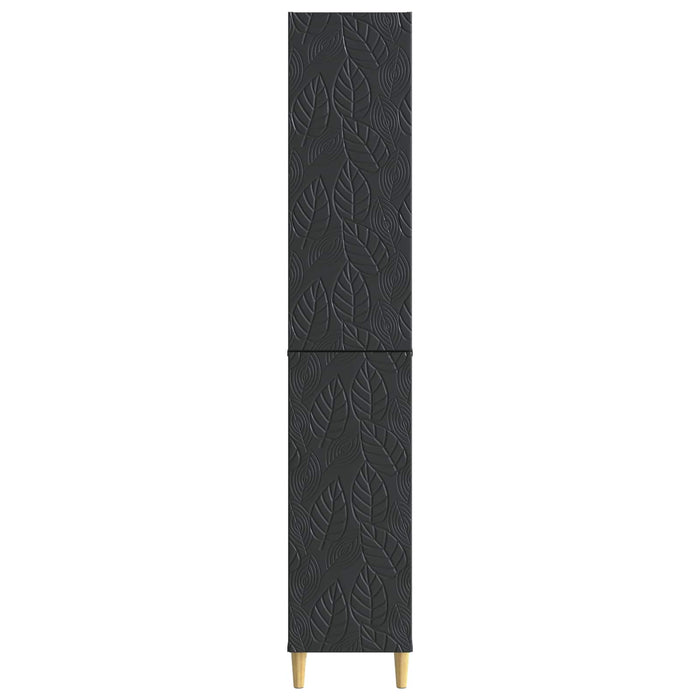 Set de Dulapuri 2 pcs Negru Lemn prelucrat WALTI