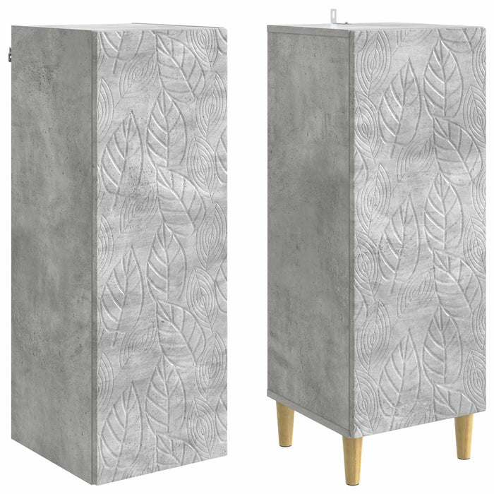 Set de Dulapuri 2 pcs Gri Beton Lemn prelucrat WALTI