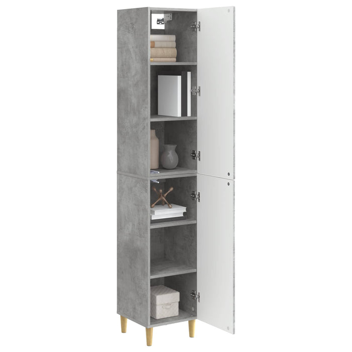 Set de Dulapuri 2 pcs Gri Beton Lemn prelucrat WALTI