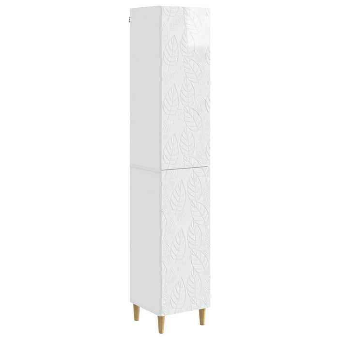 Set de Dulapuri 2 pcs Alb foarte lucios Lemn prelucrat WALTI