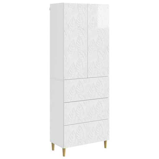 Set de Dulapuri 2 pcs Alb foarte lucios 66 x 34,5 x 90 cm - WALTI WALTI