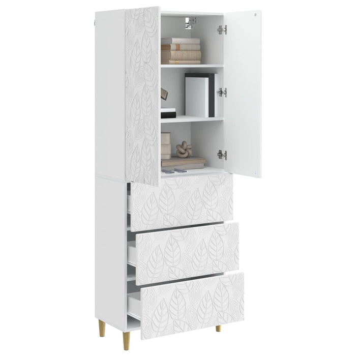 Set de Dulapuri 2 pcs Alb foarte lucios 66 x 34,5 x 90 cm - WALTI WALTI