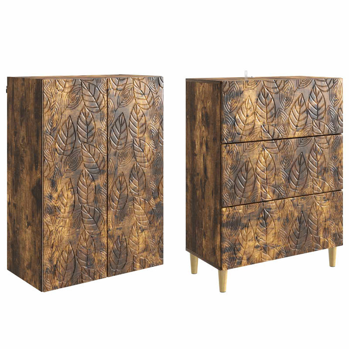 Set de Dulapuri 2 pcs Stejar fumuriu 66 x 34,5 x 90 cm - WALTI WALTI