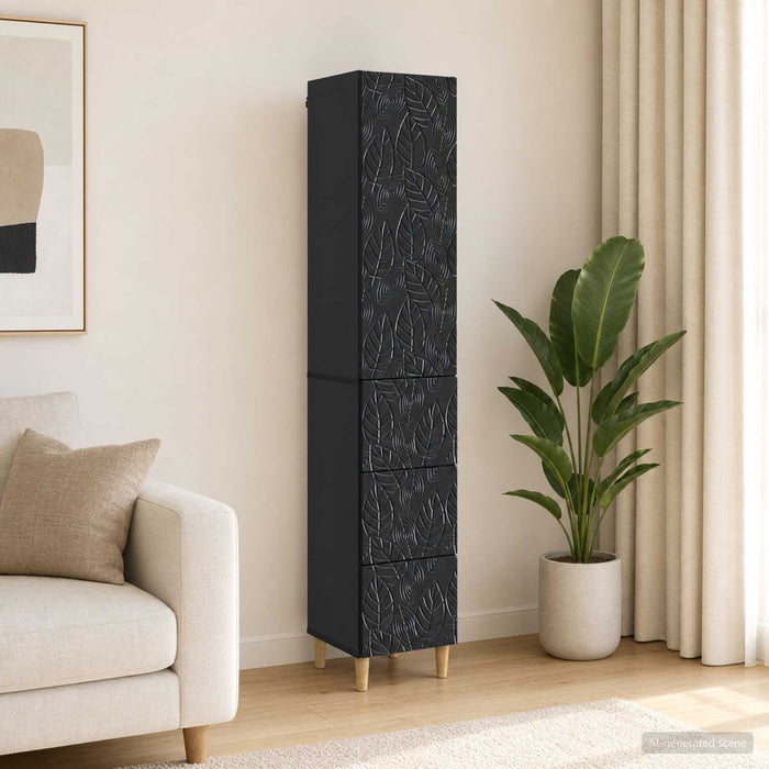 Set de Dulapuri 2 pcs Negru 33 x 34,5 x 90 cm Lemn prelucrat - WALTI WALTI