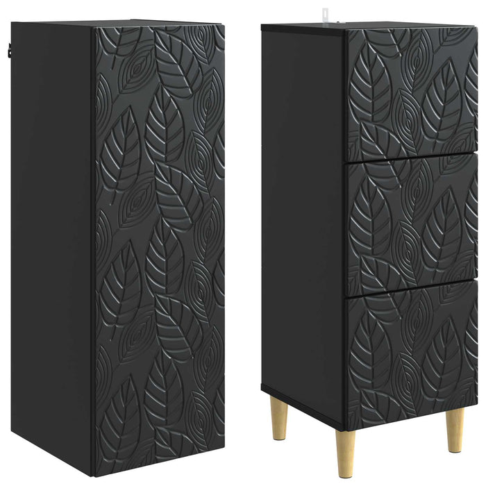 Set de Dulapuri 2 pcs Negru 33 x 34,5 x 90 cm Lemn prelucrat - WALTI WALTI