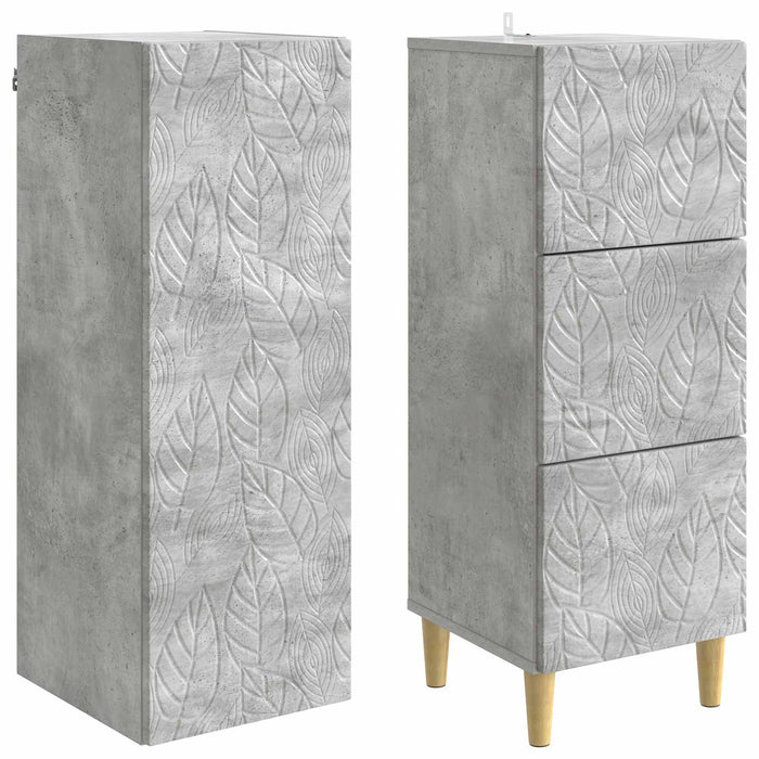 Set de Dulapuri 2 pcs Gri Beton 33 x 34,5 x 90 cm - WALTI WALTI