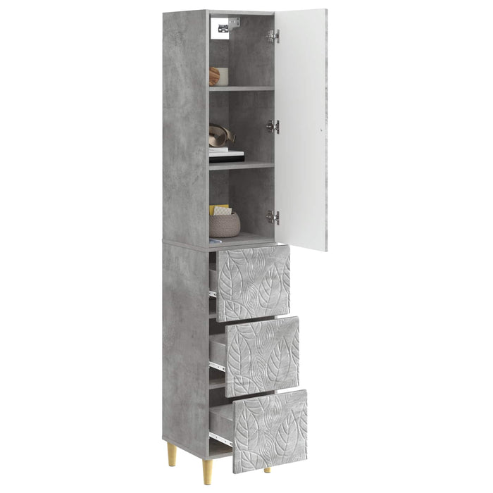 Set de Dulapuri 2 pcs Gri Beton 33 x 34,5 x 90 cm - WALTI WALTI