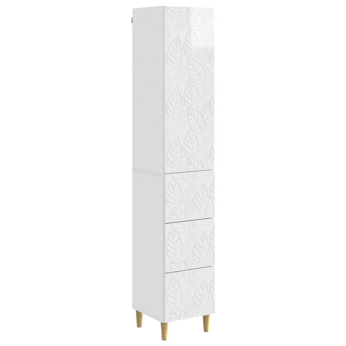 Set de Dulapuri 2 pcs Alb foarte lucios 33 x 34,5 x 90 cm - WALTI WALTI