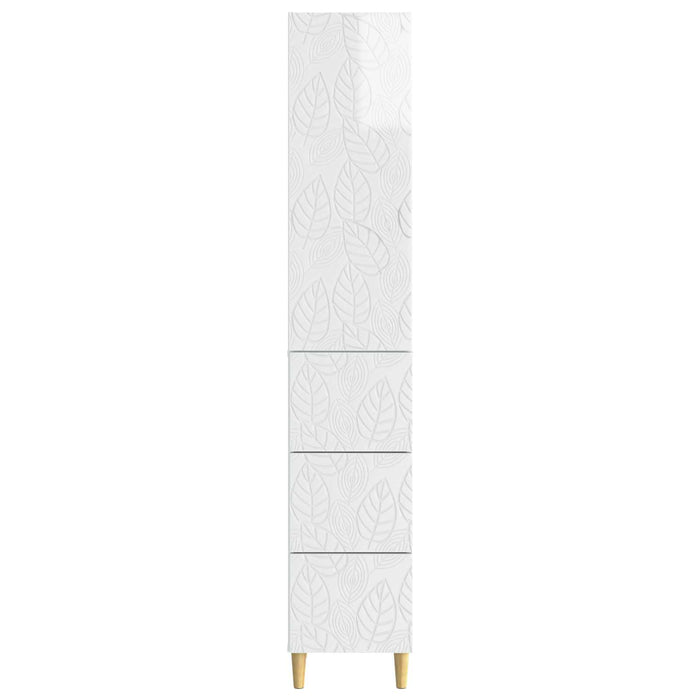 Set de Dulapuri 2 pcs Alb foarte lucios 33 x 34,5 x 90 cm - WALTI WALTI