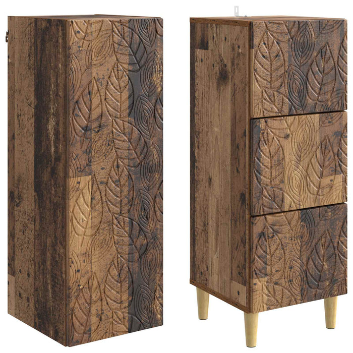 Set de Dulapuri 2 pcs Lemn vechi 33 x 34,5 x 90 cm - WALTI WALTI