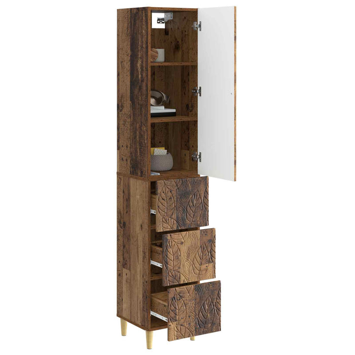 Set de Dulapuri 2 pcs Lemn vechi 33 x 34,5 x 90 cm - WALTI WALTI