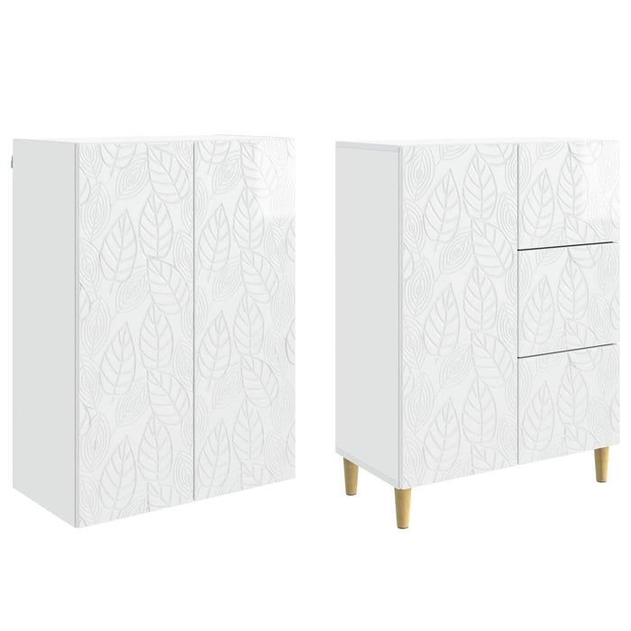 2 pcs Alb foarte lucios WALTI