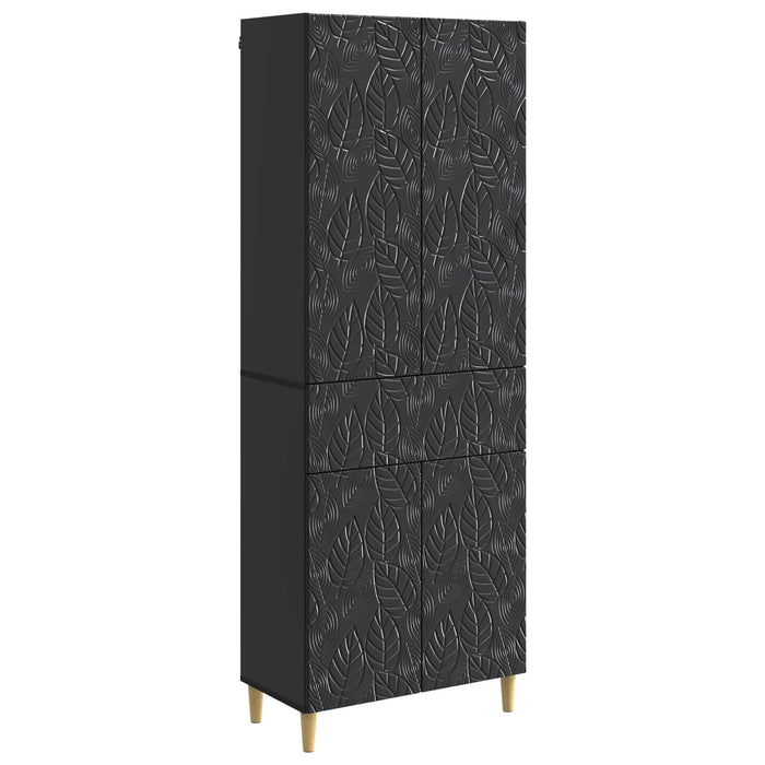 Set de Dulapuri 2 pcs Negru Lemn prelucrat WALTI