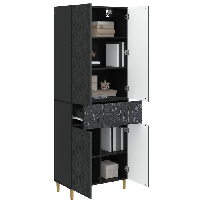 Set de Dulapuri 2 pcs Negru Lemn prelucrat WALTI