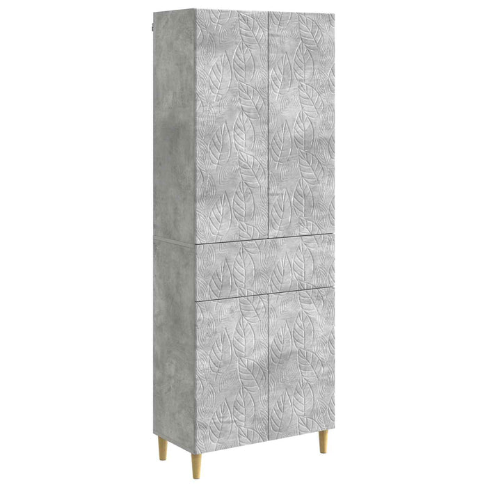 Set de Dulapuri 2 pcs Gri Beton Lemn prelucrat WALTI