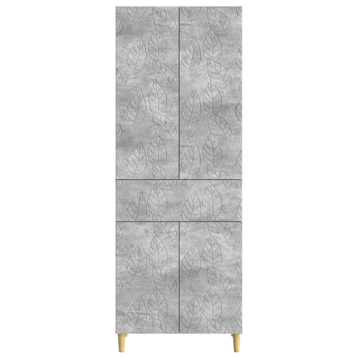 Set de Dulapuri 2 pcs Gri Beton Lemn prelucrat WALTI