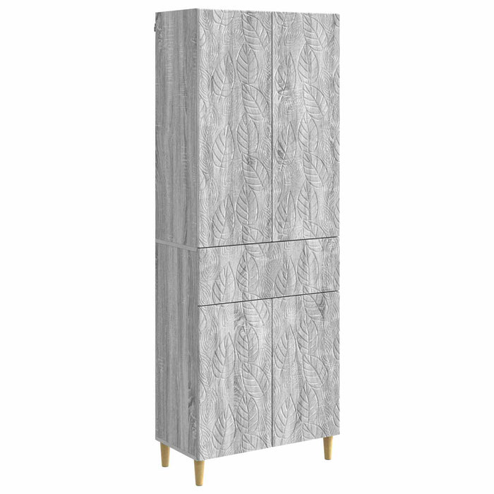 Set de Dulapuri 2 pcs Sonoma gri Lemn prelucrat WALTI