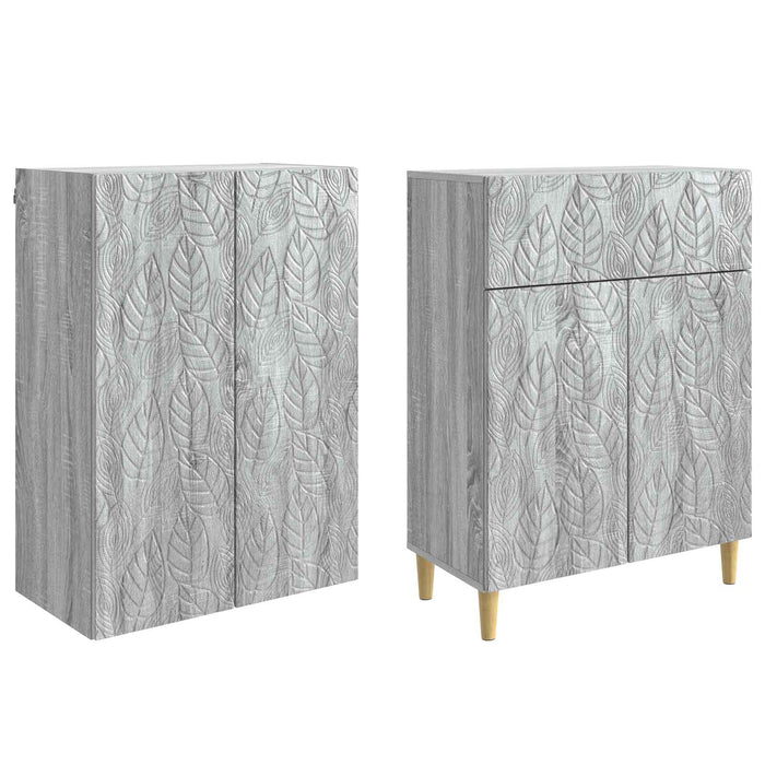 Set de Dulapuri 2 pcs Sonoma gri Lemn prelucrat WALTI