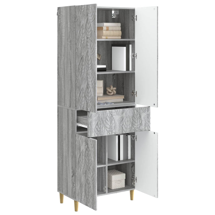 Set de Dulapuri 2 pcs Sonoma gri Lemn prelucrat WALTI