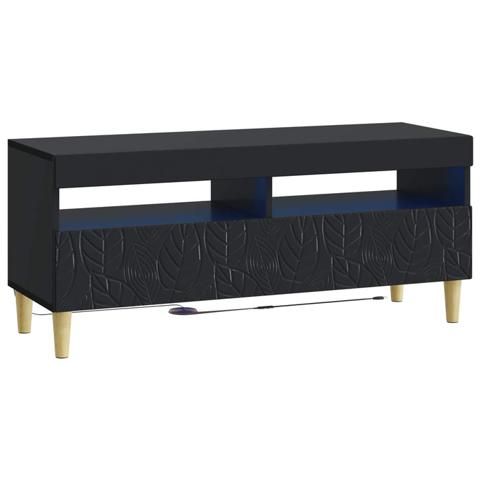 Dulap TV LED cu 5 piese Negru Lemn prelucrat WALTI