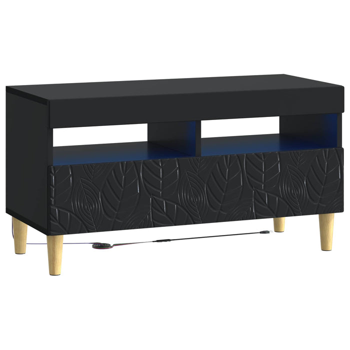 Dulap TV LED cu 5 piese Negru Lemn prelucrat WALTI