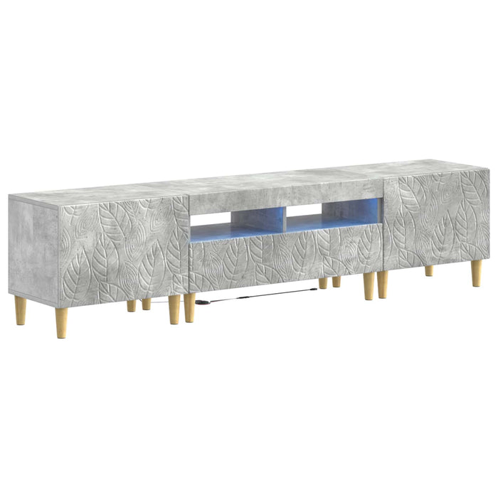 Dulap TV LED cu 5 piese Gri Beton Lemn prelucrat WALTI