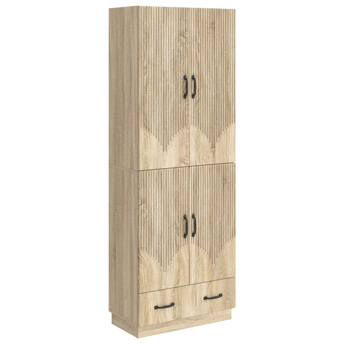 Set de Dulapuri 2 pcs Stejar Sonoma Lemn prelucrat WALTI