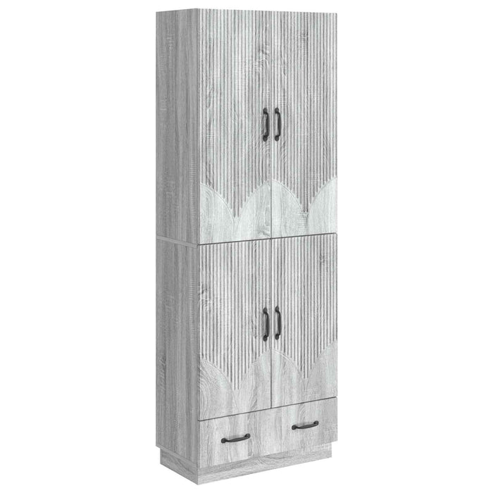 Set de Dulapuri 2 pcs Sonoma gri Lemn prelucrat WALTI